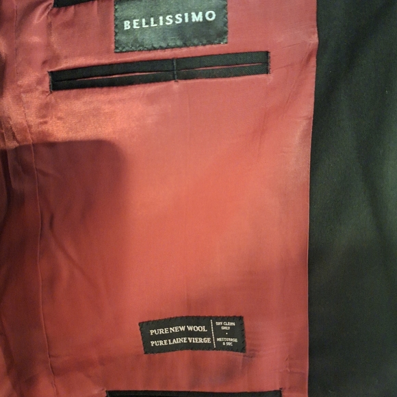 Bellissimo Suit Jacket/Blazer - 44R Black 100% wool - Picture 4 of 5